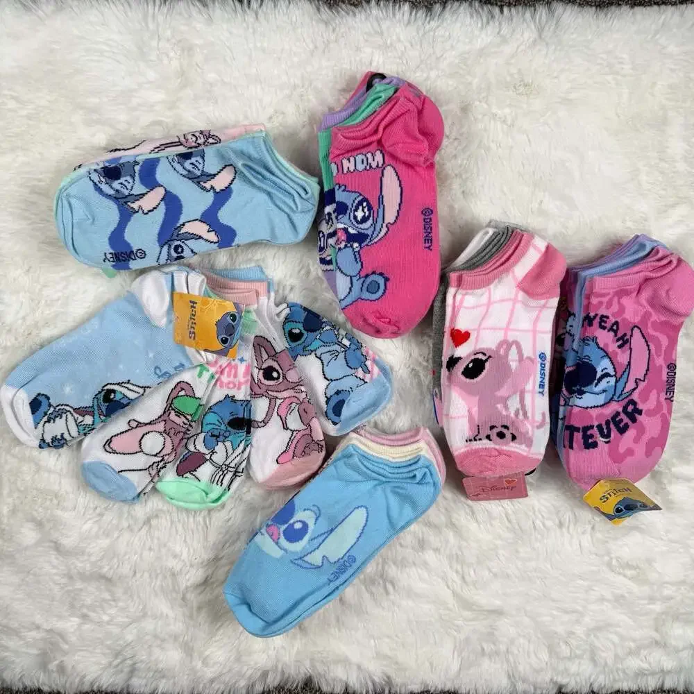 Disney Lilo & Stitch & Angel No-Show Socks 30 Pairs